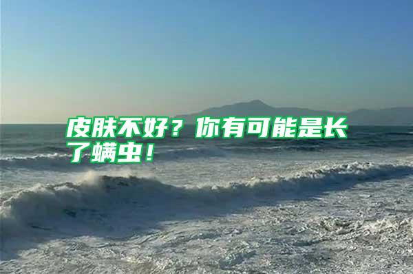 皮膚不好？你有可能是長(zhǎng)了螨蟲！