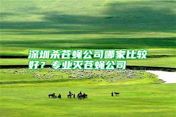 深圳殺蒼蠅公司哪家比較好？專業滅蒼蠅公司