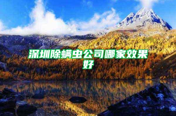 深圳除螨蟲(chóng)公司哪家效果好