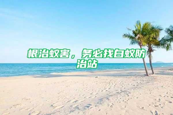根治蟻害，務(wù)必找白蟻防治站