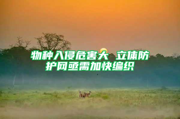 物種入侵危害大 立體防護網(wǎng)亟需加快編織