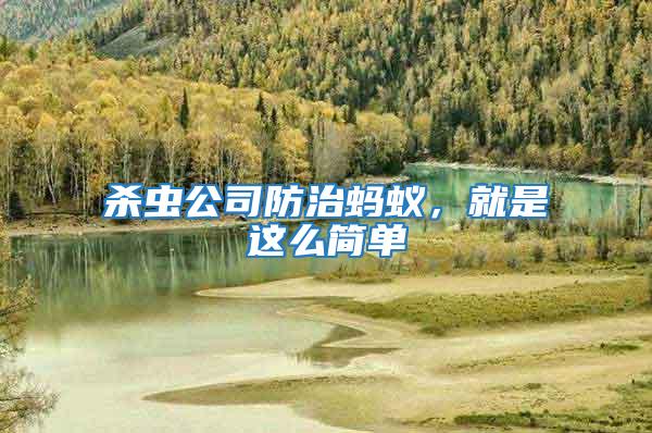 殺蟲公司防治螞蟻，就是這么簡(jiǎn)單