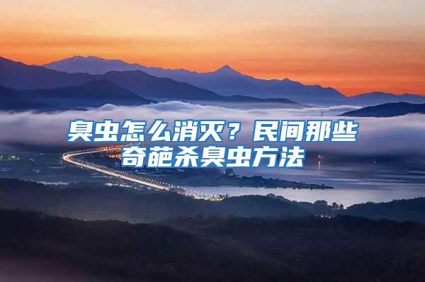 臭蟲怎么消滅？民間那些奇葩殺臭蟲方法