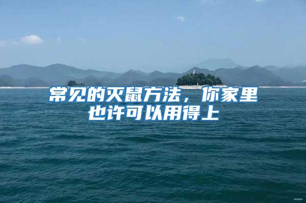 常見(jiàn)的滅鼠方法，你家里也許可以用得上