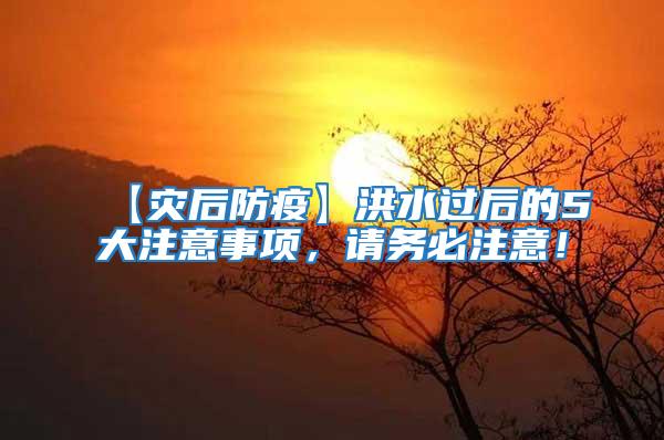 【災后防疫】洪水過后的5大注意事項，請務必注意！