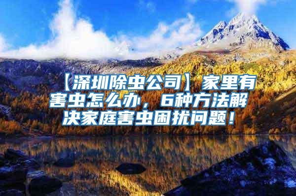 【深圳除蟲公司】家里有害蟲怎么辦，6種方法解決家庭害蟲困擾問題！