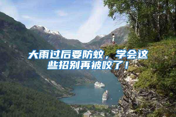 大雨過后要防蚊，學會這些招別再被咬了！