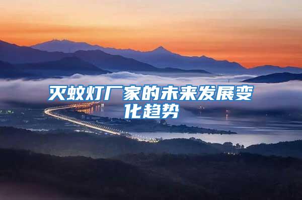 滅蚊燈廠家的未來發(fā)展變化趨勢(shì)