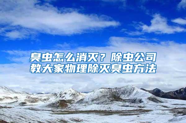 臭蟲怎么消滅？除蟲公司教大家物理除滅臭蟲方法