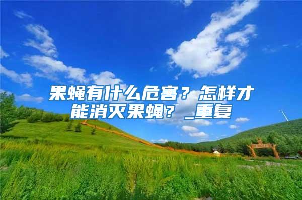 果蠅有什么危害？怎樣才能消滅果蠅？_重復