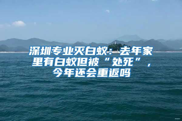 深圳專(zhuān)業(yè)滅白蟻：去年家里有白蟻但被“處死”，今年還會(huì)重返嗎
