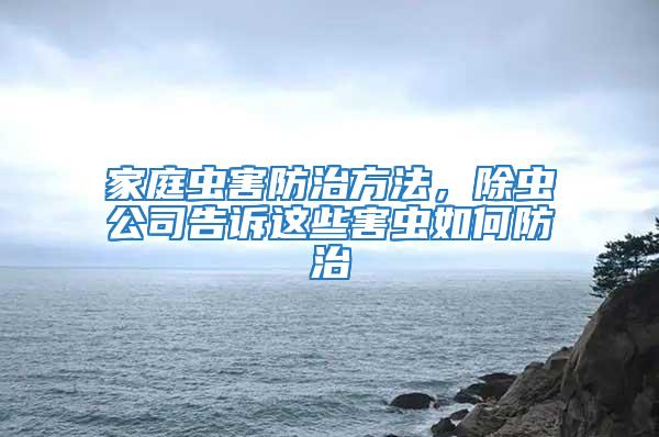 家庭蟲害防治方法，除蟲公司告訴這些害蟲如何防治