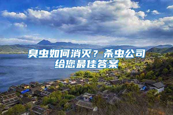 臭蟲如何消滅？殺蟲公司給您最佳答案