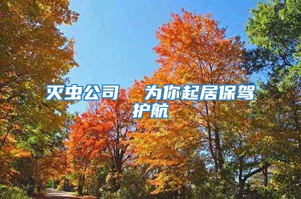 滅蟲公司  為你起居保駕護(hù)航