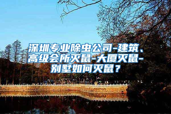 深圳專業除蟲公司-建筑、高級會所滅鼠-大廈滅鼠-別墅如何滅鼠？