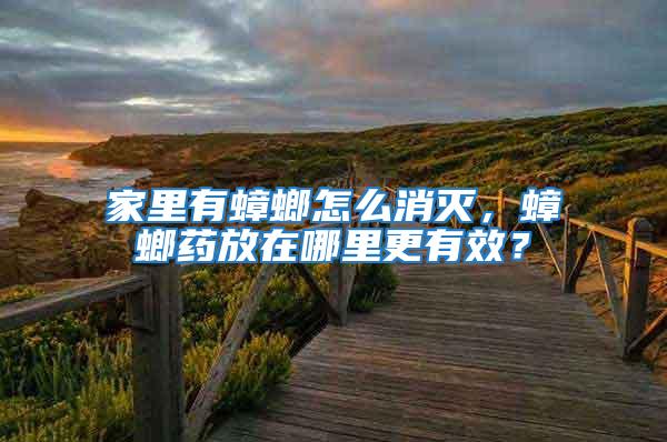 家里有蟑螂怎么消滅，蟑螂藥放在哪里更有效？