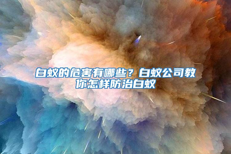 白蟻的危害有哪些？白蟻公司教你怎樣防治白蟻
