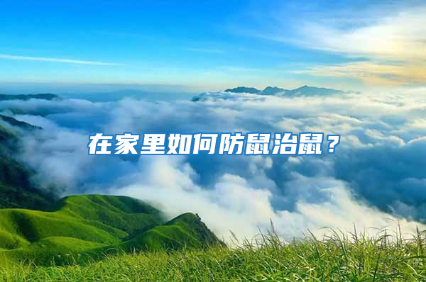 在家里如何防鼠治鼠？