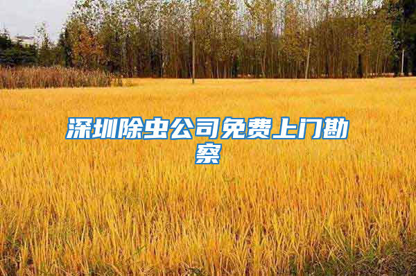 深圳除蟲公司免費(fèi)上門勘察