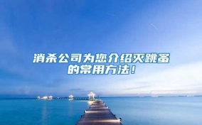 消殺公司為您介紹滅跳蚤的常用方法！